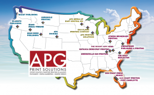 APG Commercial Printing map of locations